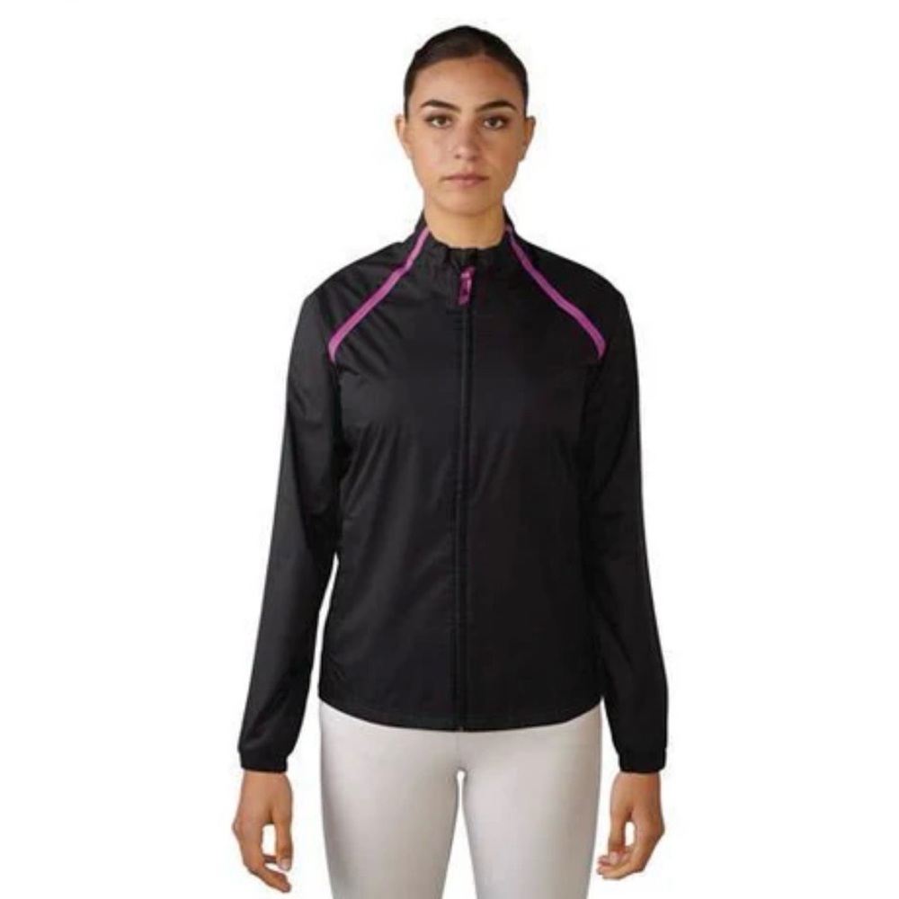 Adidas Women’s Black and Purple wind breaker Jacket size large